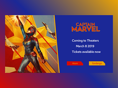 Captain Marvel Web Ad Banner Concept