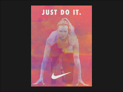 Nike Poster branding color design inspiration motivation nike photoshop poster sports woman