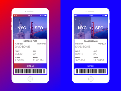 Boarding Pass adobe xd app boarding pass branding design flight app ui ux web