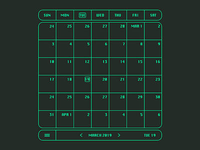 Calendar UI adobexd calendar calendar design clean design fallout future military minimal ui ux