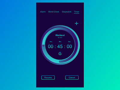 Timer Concept branding clock app design gradient sketch app time timer ui ux vector web