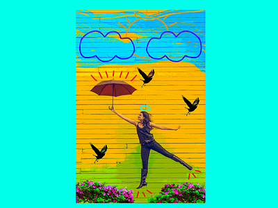 Woman and Umbrella V2 art brushes color design graphic design paint photoshop woman