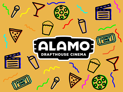 Alamo Drafthouse Cinema Graphic adobe illustrator doodle art graphic design illustrator movies promo promotional design