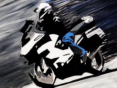 Motorcycle Portrait bmw illustration motion motorcycle movement oil paint photoshop portrait speed