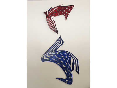 Untitled abstraction american blue flag illustrator laser cut power red stars stripes