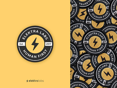 Elektra Labs - Team Patch bolt brand identity branding design emblem embroidery healthcare lightning lightning bolt patch swag vector