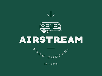 Airstream Food Co. branding food company food trailer logo graphic design logo logo design restaurant logo