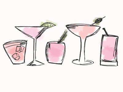 Cocktails. cocktails drink illustration hand drawn illustration