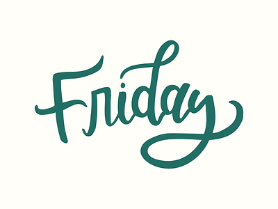 FriYAY. brush lettering calligraphy friday hand lettering hand written type typography