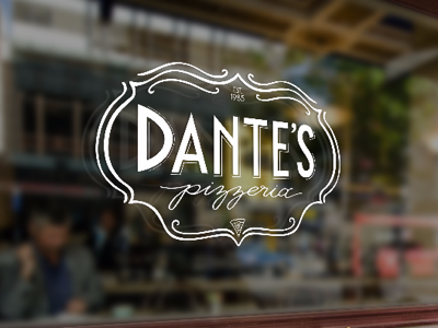 Dante’s. hand lettered logo logo logo design restaurant logo typography
