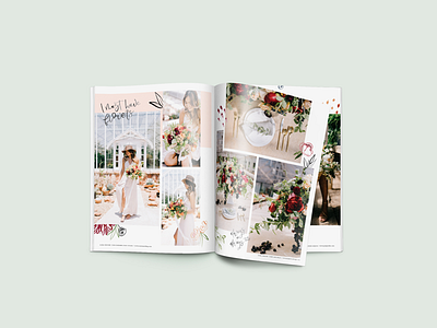 Brides. editorial design magazine design magazine spread spread design watercolor watercolor florals
