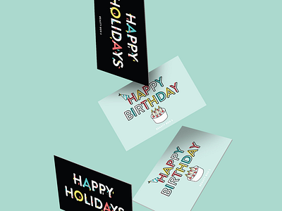 Gift cards. cake card design gift card designs gift cards graphic design holidays illustration