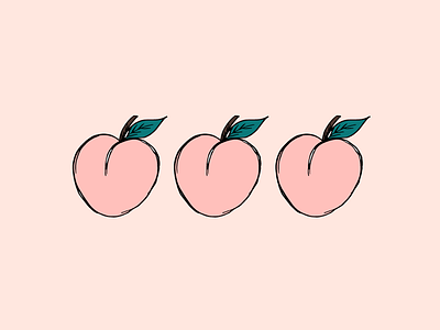 Just peachy. fruit illustration peach peaches peachy sketch summer summer fruit