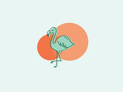 Flamingo. flamingo hand drawn icon icon design illustration summer vector