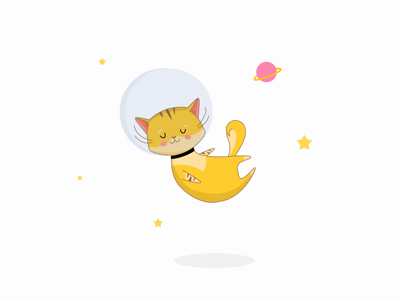 Sleeping kitten in space animal cat cute galaxy kitten sleep space