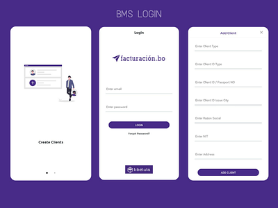 Simple create client login mobile mobile design simple ui ui