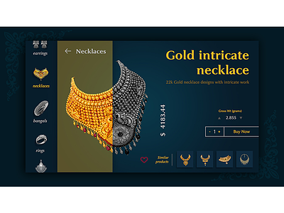 Jewellery product page app app design branding design gold jewellery ui uiux uiuxdesign user experience user interface ux web web app design web design webapplication webdeisgn