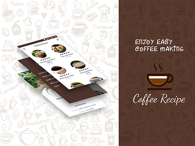 Coffee Recipe App design