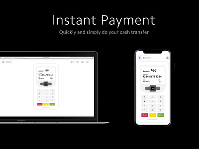 Instant Payment - Quickly and simply do your cash transfer adobe xd app design dribbble graphic illustrator minimal mobile app payment app product ui user experience user inteface ux web design