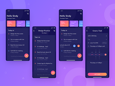 To-do list app app design ui ux