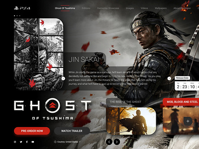 Ghost Of Tsushima Landing Page