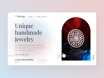 Jewelry Store Concept dailyui design graphic design illustration ui ui design uiux