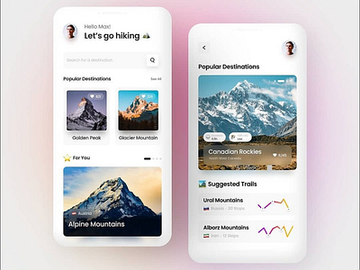 Hiking App - Concept dailyui design figma graphic design inspiration ui ui design uiux uiuxdesigner xd