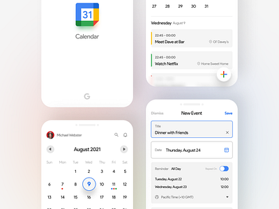 Google Calendar Redesign Concept