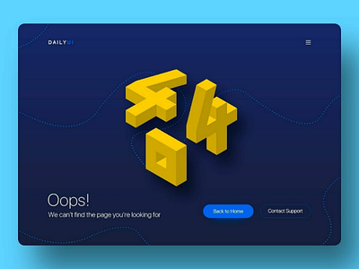 404 Page - Daily Ui Challenge 08 dailychallenge dailyui modern photoshop uichallenge uidesign