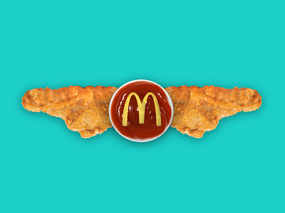 Mighty Wings airplane chicken fly food ketchup mcdonalds mighty mightywings wings