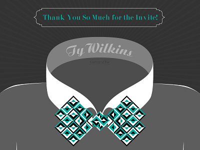 Thank you Ty Wilkins for the invite! bow tie fashion ty wilkins