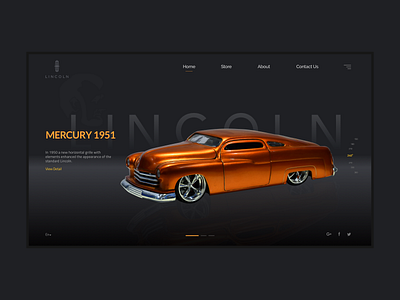 classic car landing page 1951 abraham lincoln adobe xd car classic design ford illustration landing lincol mercury sketch ui uiux ux