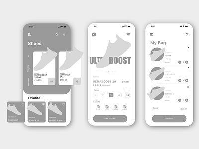 adidas concept wireframe adidas app concept design minimal minimalist sketch ui ux wireframe