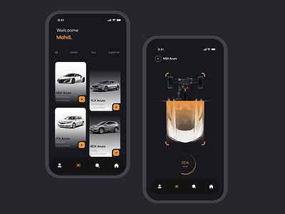 Smart Car Fault Diagnosis Concept acura app car card concept diagnosis fault diagnosis minimal mobile nsx scan sketch ui uidesign vision