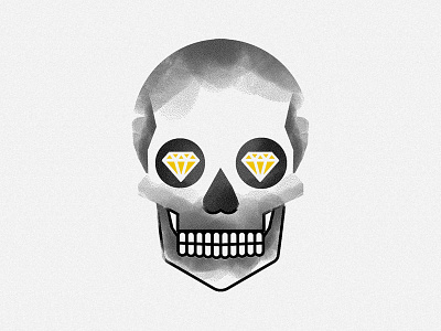Skull diamond illustration skull
