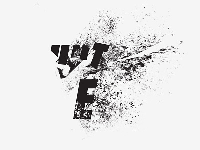 Exploding type design illustration typography