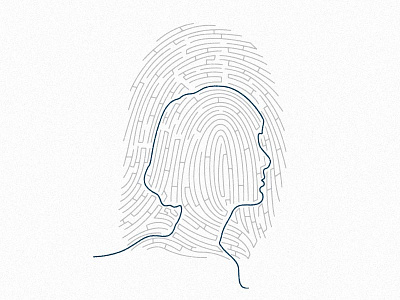 Maze Thumb Print Profile design illustration