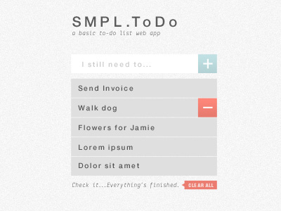 ToDo UI app design minimal todo typography ui ux web