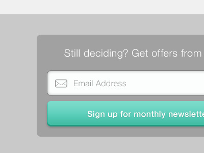 Not Quite Flat flat form newsletter signup