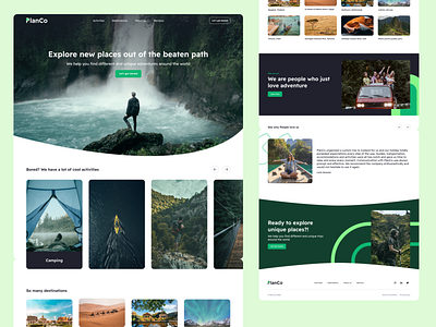 Travel agency Landing page design home page landing landing page nature travel travel agency ui ui design ui designer ui ux ux design web web design web page