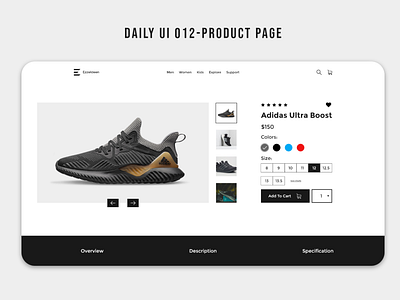 Product page - Daily UI 012 adobe xd daily ui 12 daily ui challenge dailyui design ui ui design ui designer ui ux ux ux design web webdesign