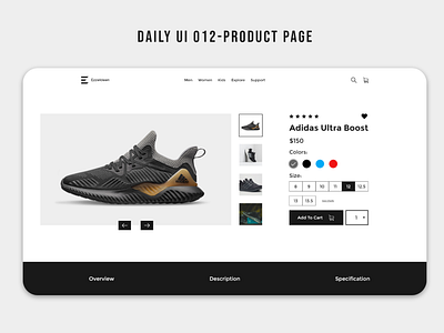 Product page - Daily UI 012