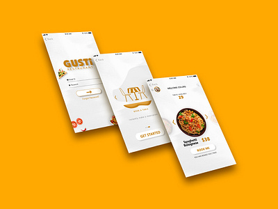 Gusti Italian Restaurant UI adobe experience design adobexd adobexduikit app design branding design interface designer mobile app design ui ui ux ui design ui designer ui ux design