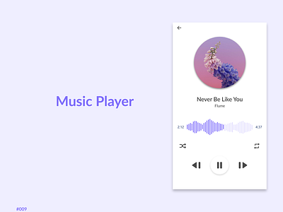 Daily UI #009 app daily ui challange design flat flume music music player ui ux