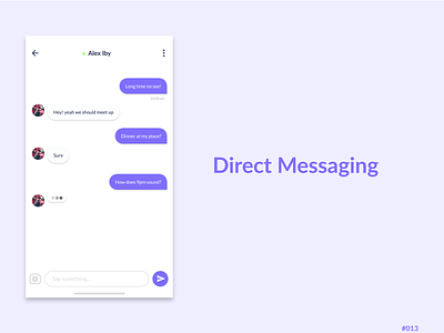 Daily UI #013 app daily ui challange design flat messaging messenger ui user ux