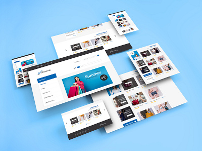 E-Commerce Web UI Design branding design ecommerce graphic online shop template ui ux