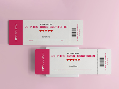 Love Coupon branding business coupon design flyer gfxmint graphic masudhridoy minimal pink print romantic shop simple stationary template valentine voucher