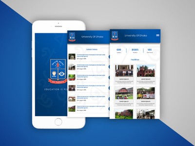 Dhaka University App Design app apple design dhaka ui university userinterface ux webdesign