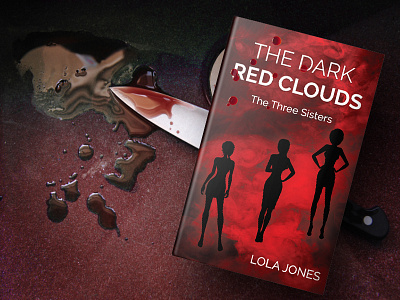 THE DARK RED CLOUDS Book Cover cover design ebook girl graphic hot kindle print product red vector