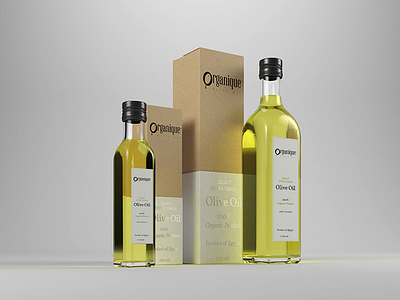 Organique Olive Oil branding identity logo design packaging